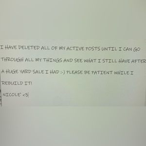 I will reopen my closet when I go through what is left after my yard sale!